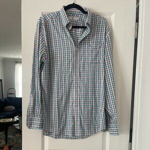 Southern Tide Intercoastal Men's Long Plaid Button Up: Medium